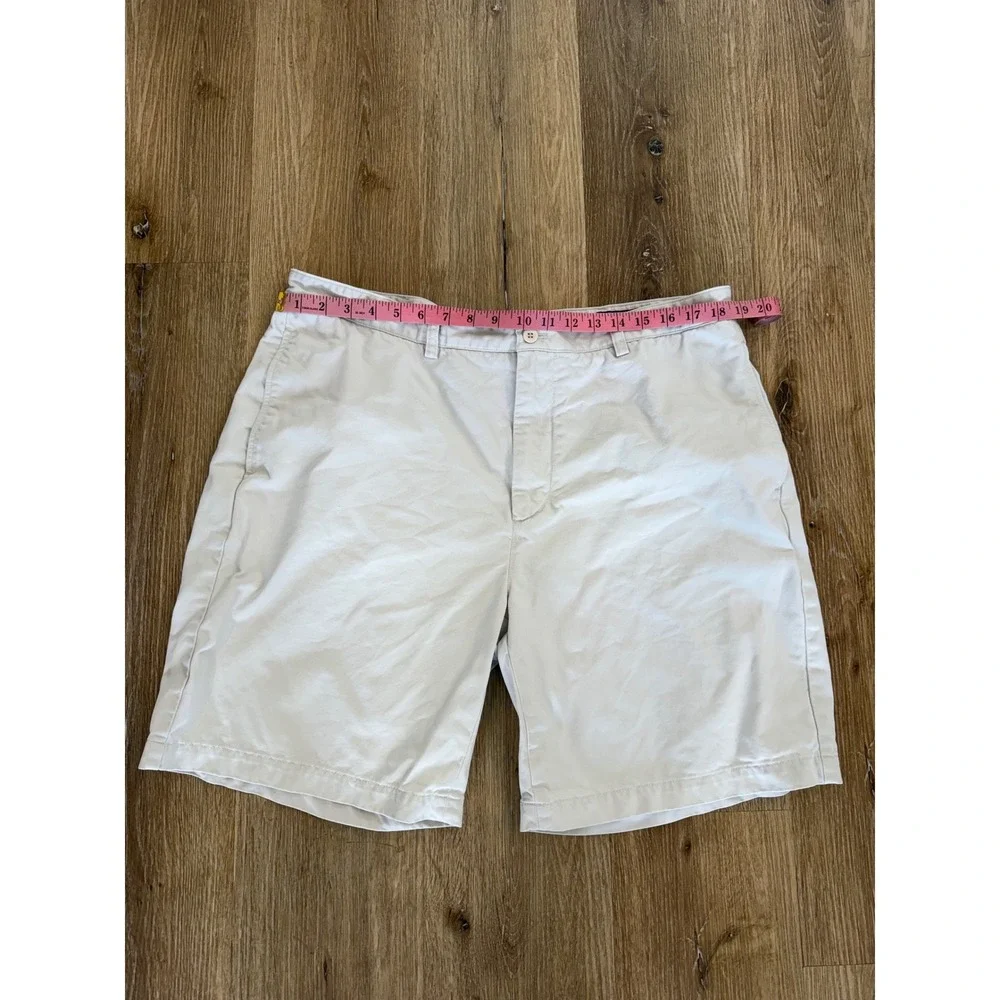 Vineyard Vines Club Shorts Mens 38 Stone White Cotton Twill Chino Golf Preppy